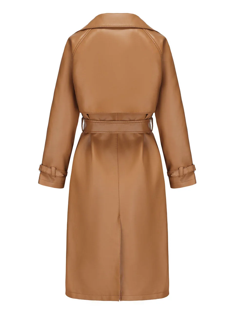 Women's Coat PU Leather Turndown Collar Fall Winter