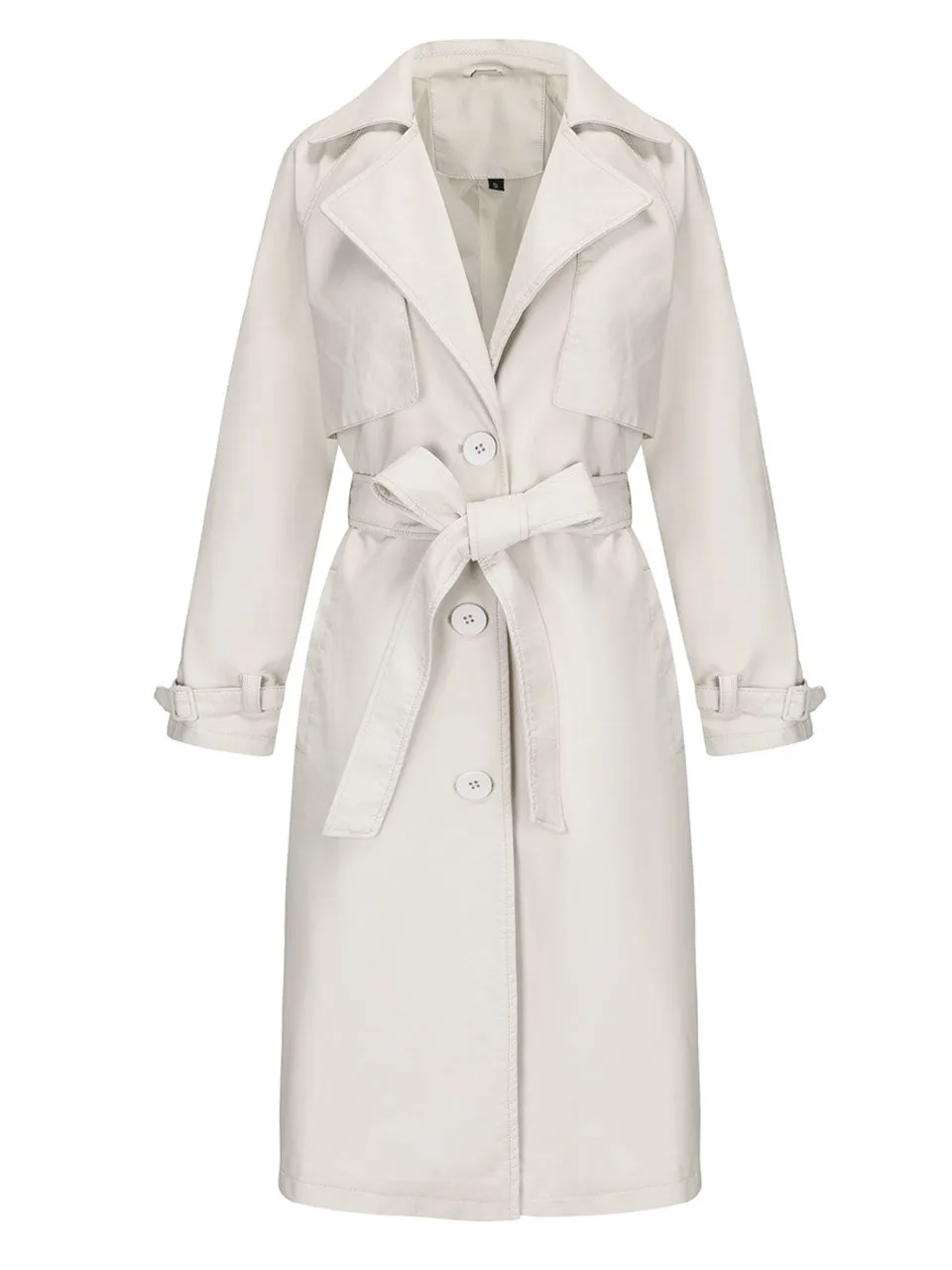 Women's Coat PU Leather Turndown Collar Fall Winter