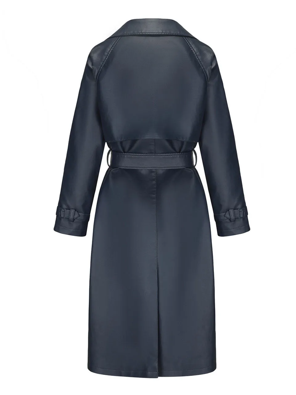 Women's Coat PU Leather Turndown Collar Fall Winter