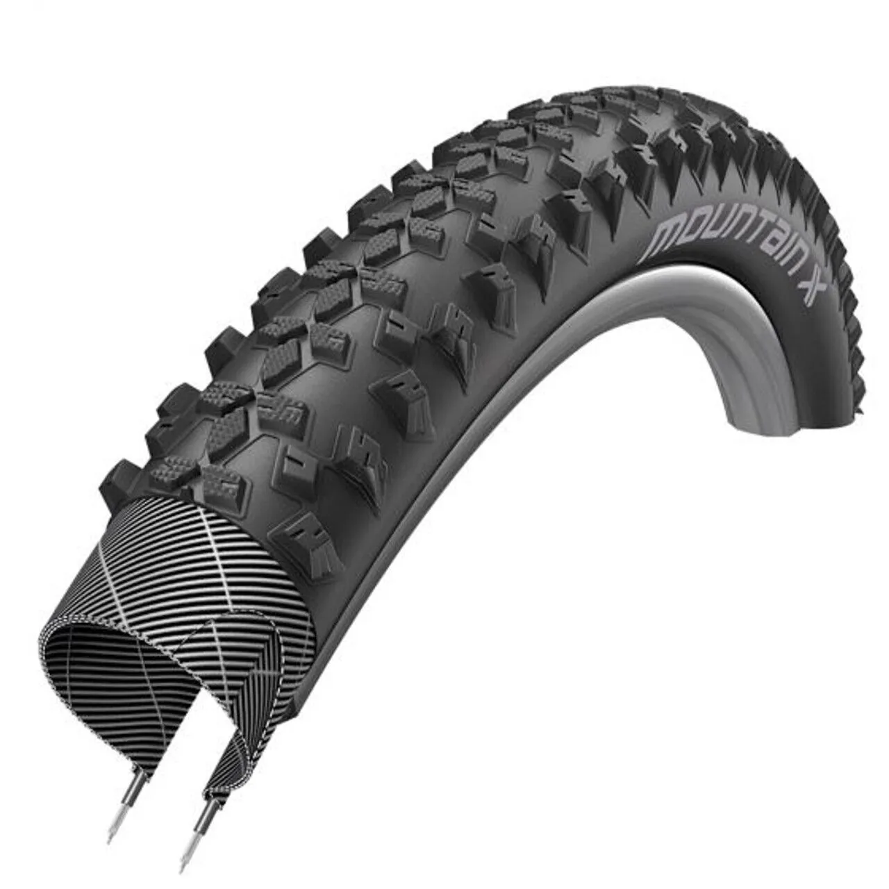 XLC MountainX 27.5 x 2.10" 650B Reflective MTB Tyre - Black