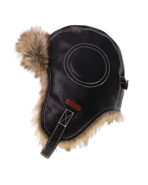 XTM leather Bomber Flap Hat