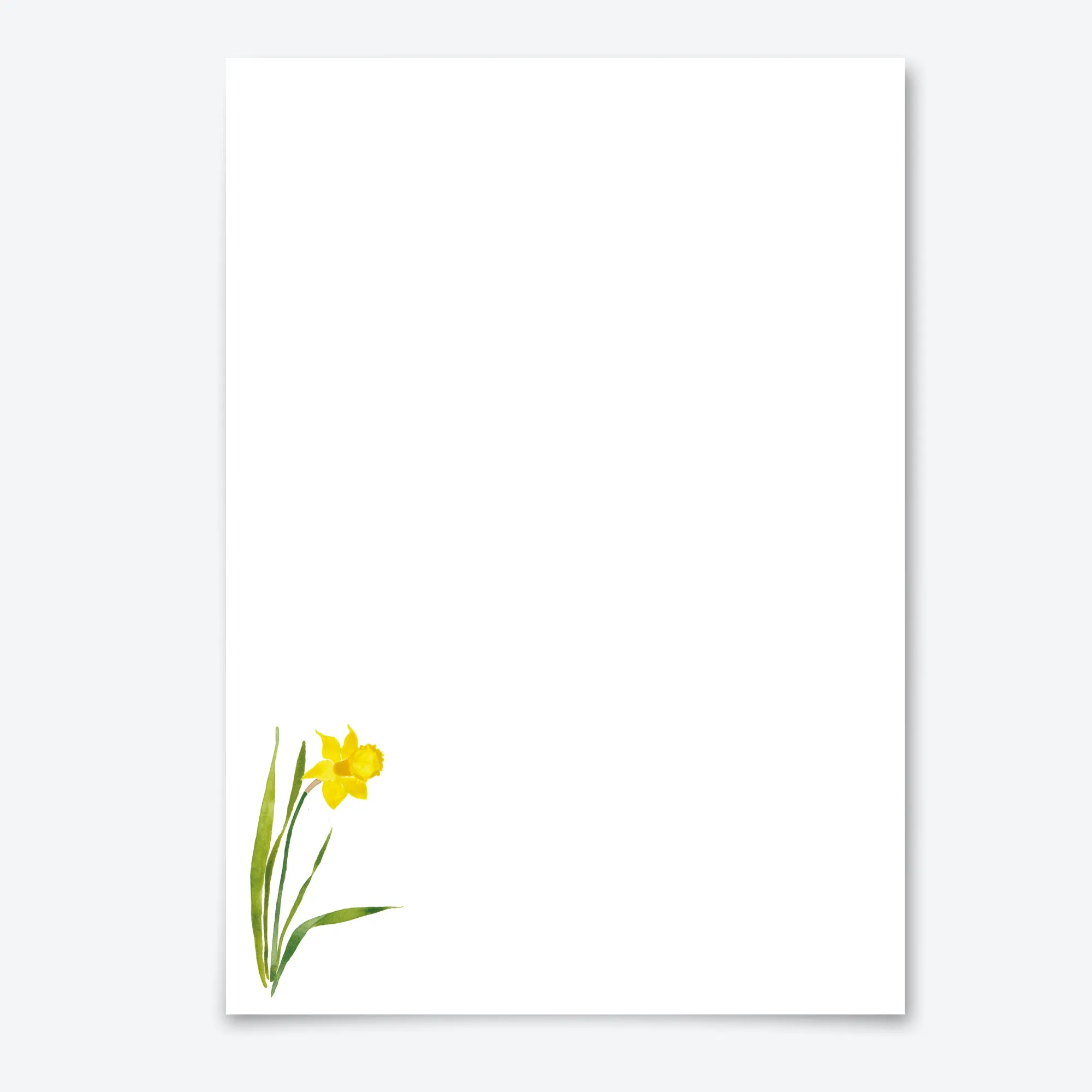 Yellow Daffodil Long Stem Letter Writing Set with Organiser