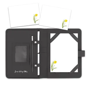 Yellow Daffodil Long Stem Letter Writing Set with Organiser