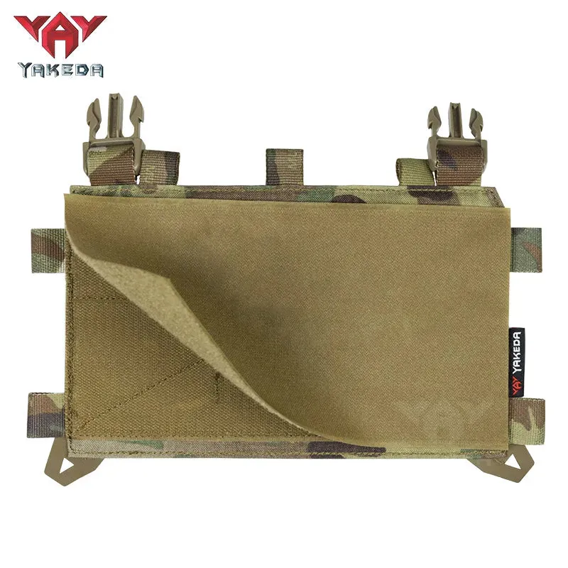 YKD-0202 YAKEDA Tactical Accessories Multifunctional Triple Front Panel Tactical Vest Chest Mount Nylon Side Pouch